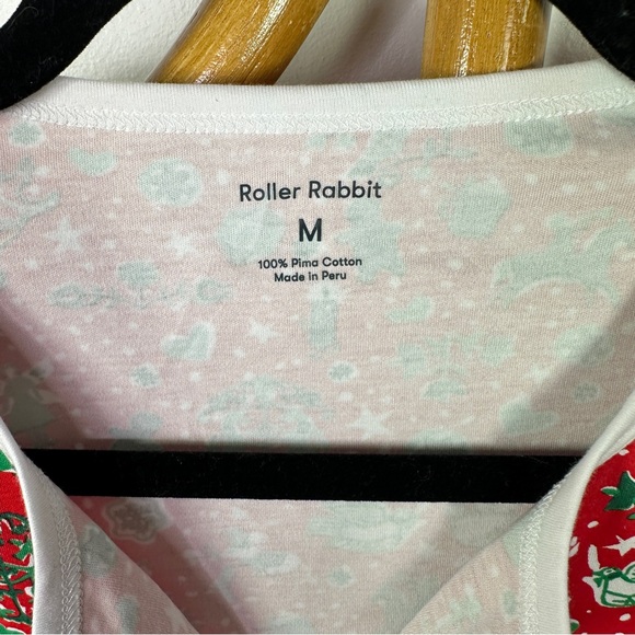 Roller Rabbit Red Christmas Pajama Set sz M - Picture 6 of 6